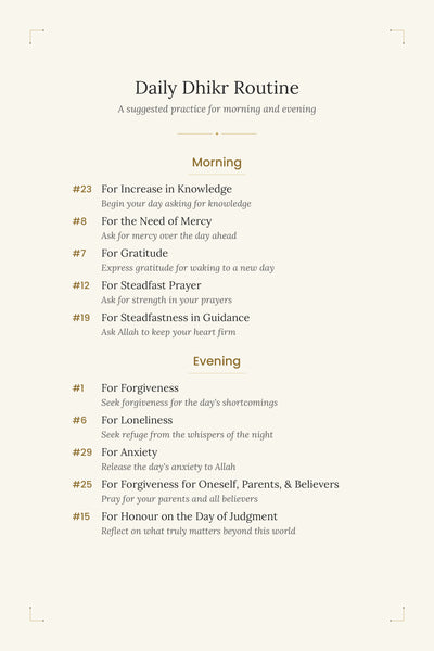 Page 9 of 16: Daily dhikr routine